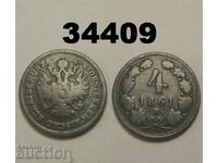 Austria 4 kreuzer 1861 B
