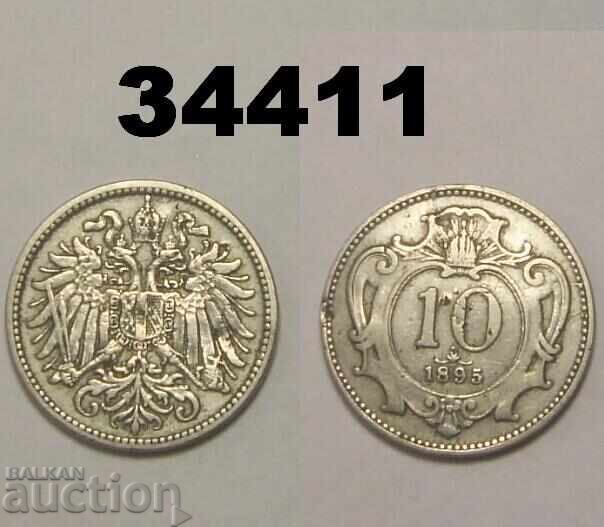 Bancnote Austria 10 helleri 1895