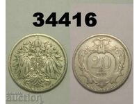 Австрия 20 хелера 1894
