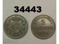 Bavaria 2 pfenning 1871 Germania