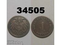 Германия 1 пфениг 1890 D