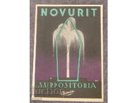 Carte poștală publicitară pentru supozitoarele Chinon Novurit