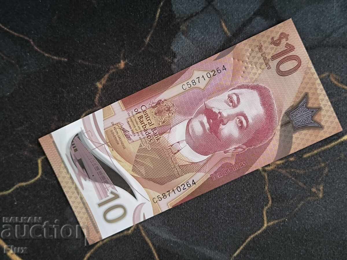 Τραπεζογραμμάτιο - Μπαρμπάντος - 10 δολάρια UNC | 2024 Τραπεζογραμμάτιο - Μπαρμπάντος - 10 δολάρια UNC | 2024
