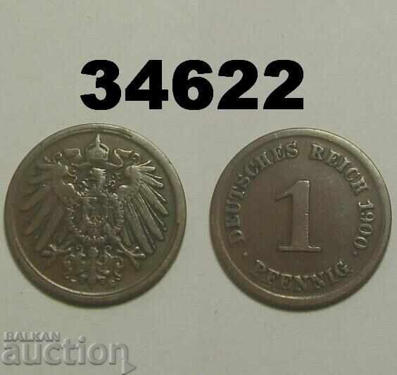 Germania 1 pfennig 1900 E