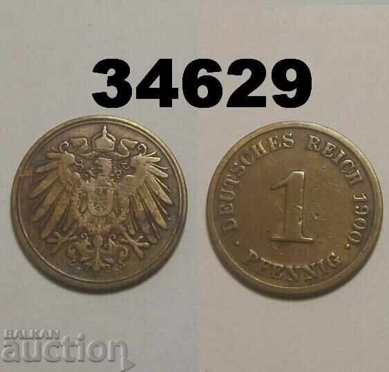 Germania 1 pfennig 1900 J