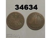 Damaged Germany 1 Pfennig 1901 A