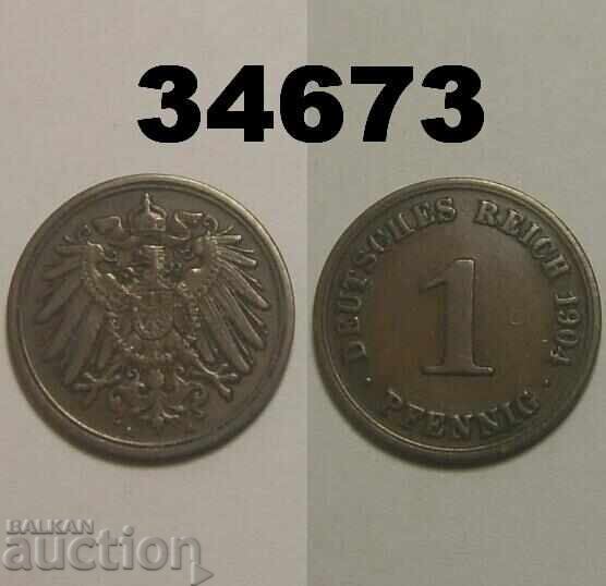 Германия 1 пфениг 1904 A