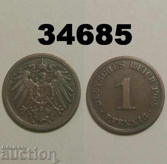 Germania 1 pfennig 1905 A