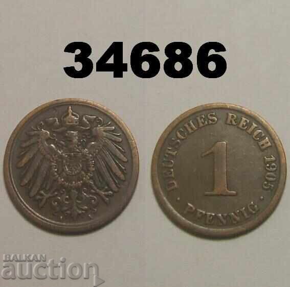 Γερμανία 1 pfennig 1905 A