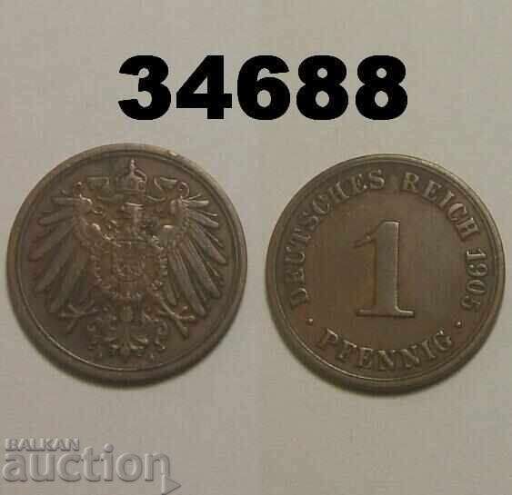 Γερμανία 1 pfennig 1905 A