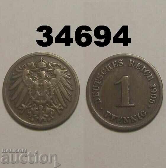 Germania 1 pfennig 1905 G