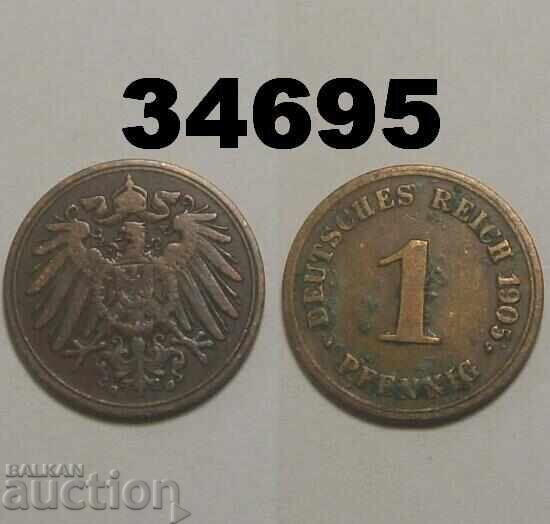 Germania 1 pfennig 1905 G Germania 1 pfennig 1905 G