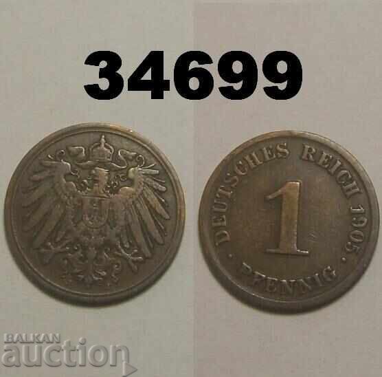Γερμανία 1 πένιγκ 1905 J