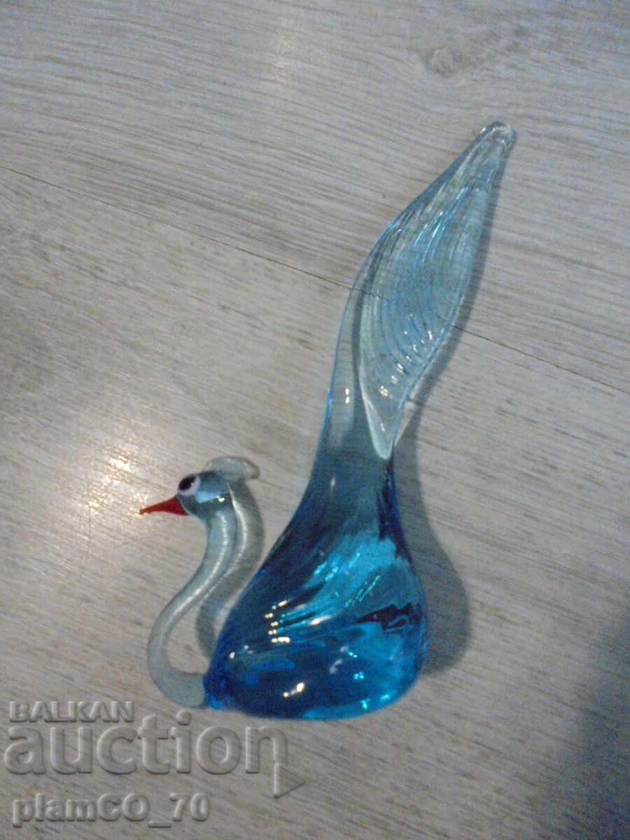 №*8604 Elegantă figurină decorativă din sticlă – pasăre
