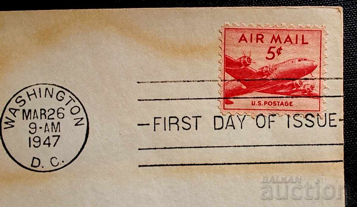 Licitație SUA. Plic prima zi a emisiunii (First Day Cover - FDC)
