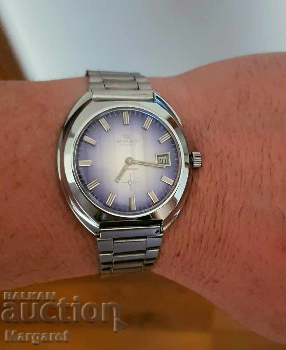 Auction  Midas 39.5 mm jumbo watch Working