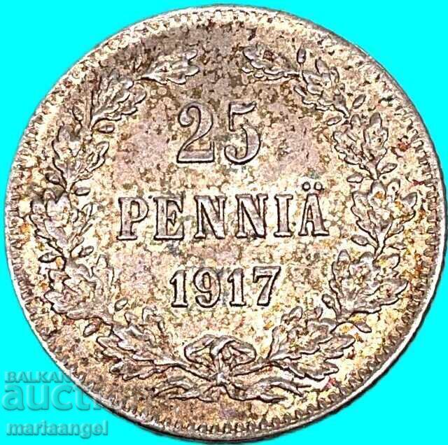 Rusia pentru Finlanda 25 penniä 1917 PATINĂ