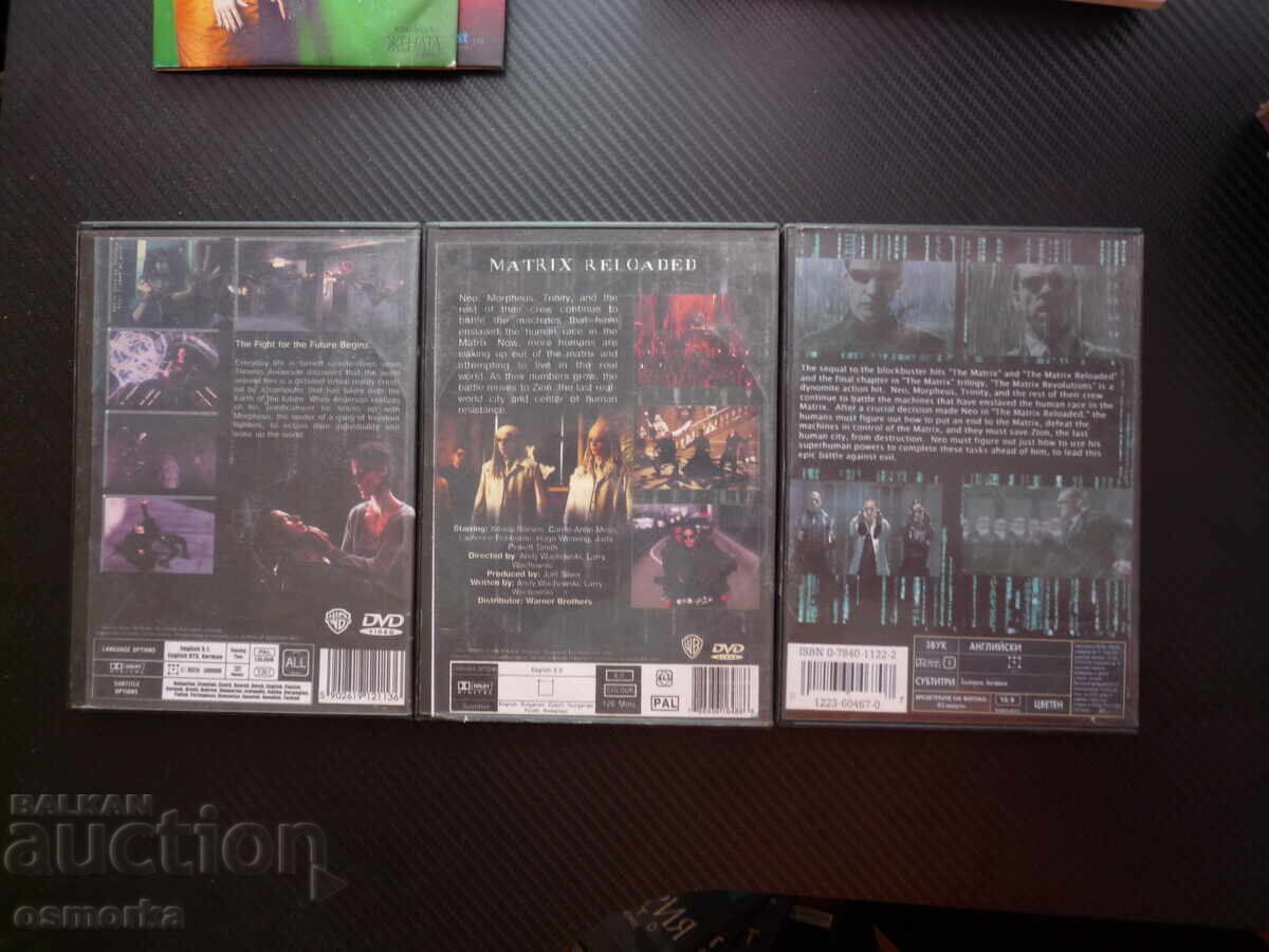 Licitație The Matrix 1-3 DVD film Film emblematic Keanu Reeves acțiune