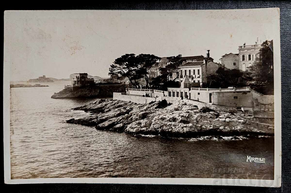 Carte poștală. Ilustrează drumul de coastă Corniche (La Corniche)