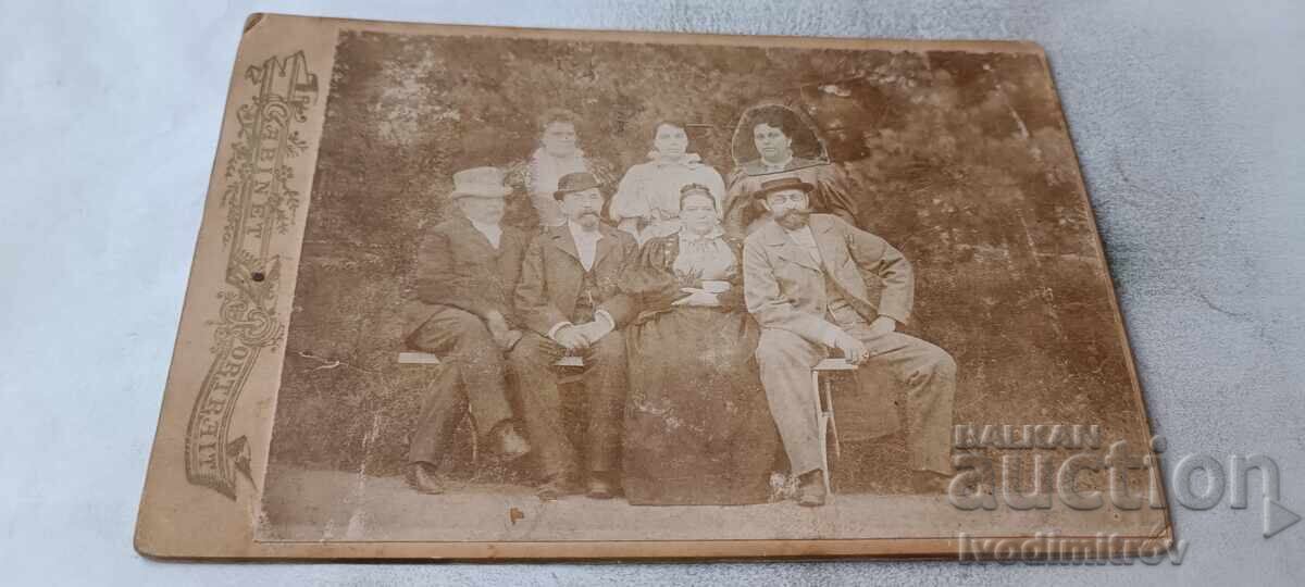 Fotografie bărbați și femei 1890 carton