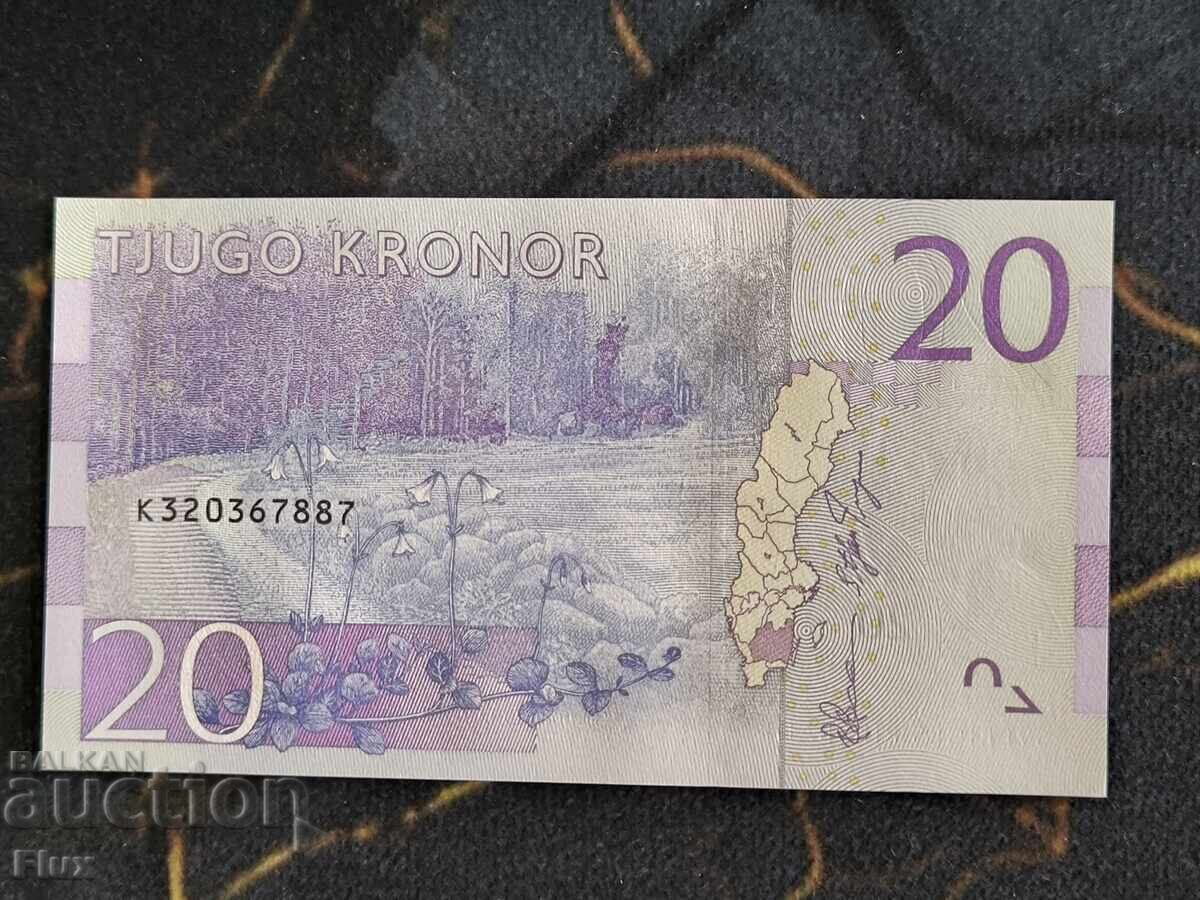 Bancnotă - Suedia - 20 coroane UNC | 2015 cu preț € 7.00 | 13.69 BGN Bancnotă - Suedia - 20 coroane UNC | 2015 cu preț € 7.00 | 13.69 BGN