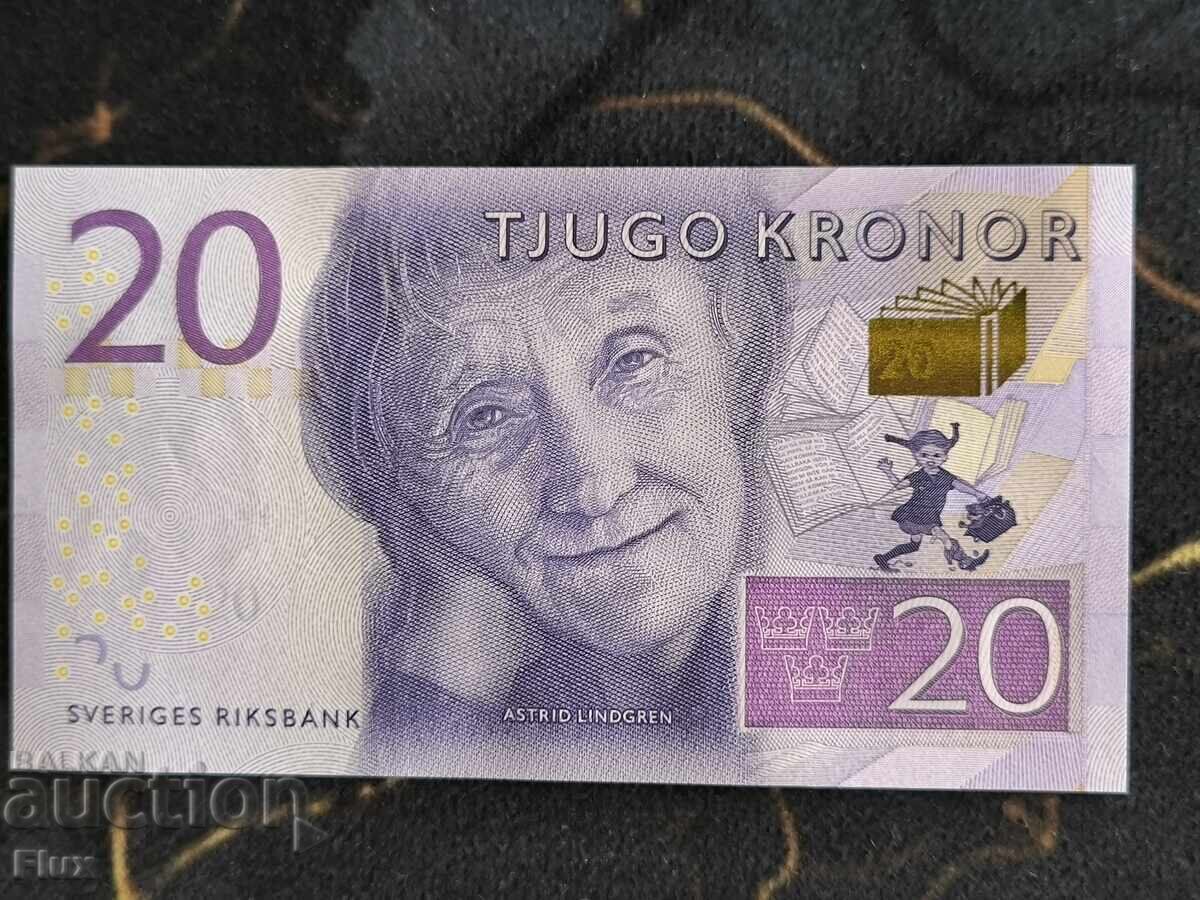 Bancnotă - Suedia - 20 coroane UNC | 2015 Bancnotă - Suedia - 20 coroane UNC | 2015