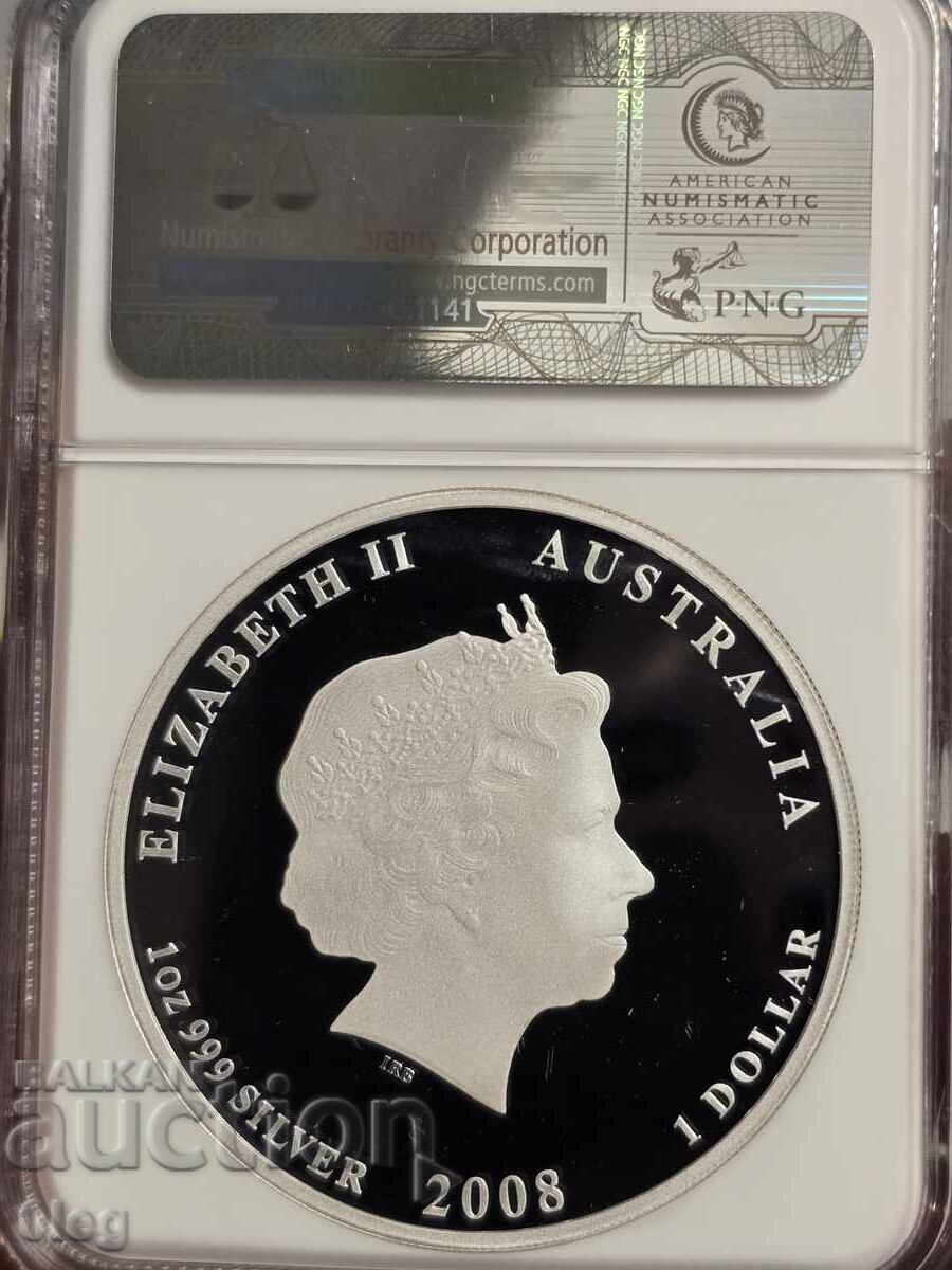 2008 Australia Lunar PROOF Șoarece Seria a doua NGC PF69UCAM cu preț € 175.00 | 342.27 BGN