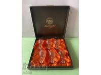 Crystal tableware set in a box