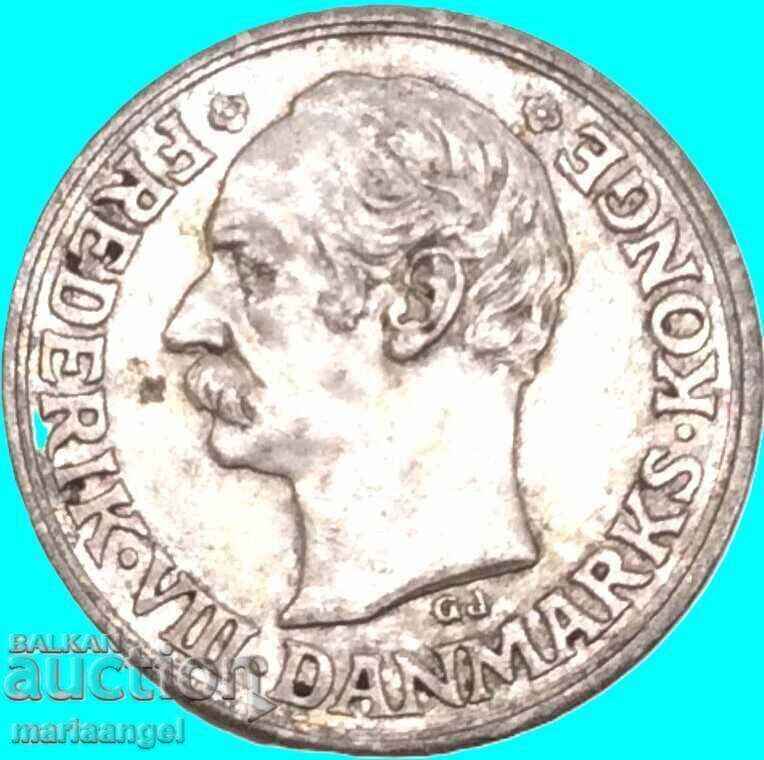 Danemarca 10 Øre 1907 rege Frederik al VIII-lea argint - 6