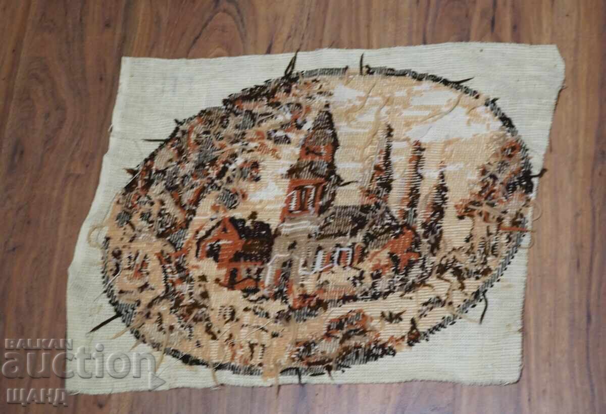 Licitație Goblen vechi cusut manual casă broderie