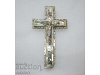Antique mother-of-pearl wooden cross mother-of-pearl crucifix Jerusalem Holy Sepulchre