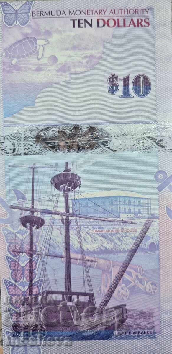 Бермуди 10 долара 2009  UNC-  ДОСТА РЯДКА с цена € 76.00 | 148.64 лв.