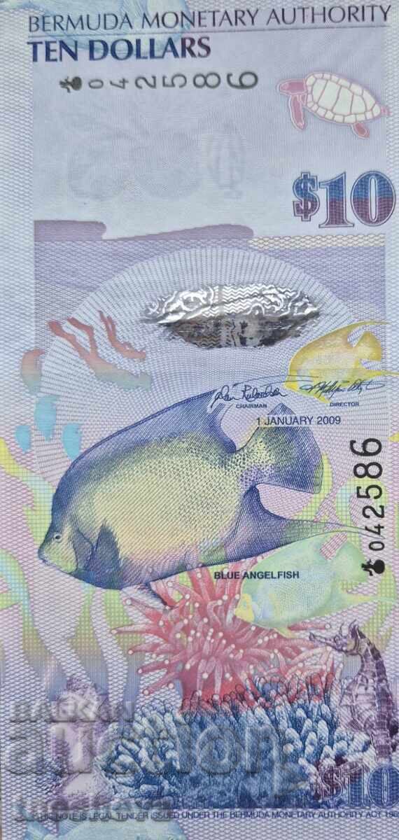 Бермуди 10 долара 2009  UNC-  ДОСТА РЯДКА