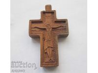 Old wooden cross small cross wood carving crucifix pendant