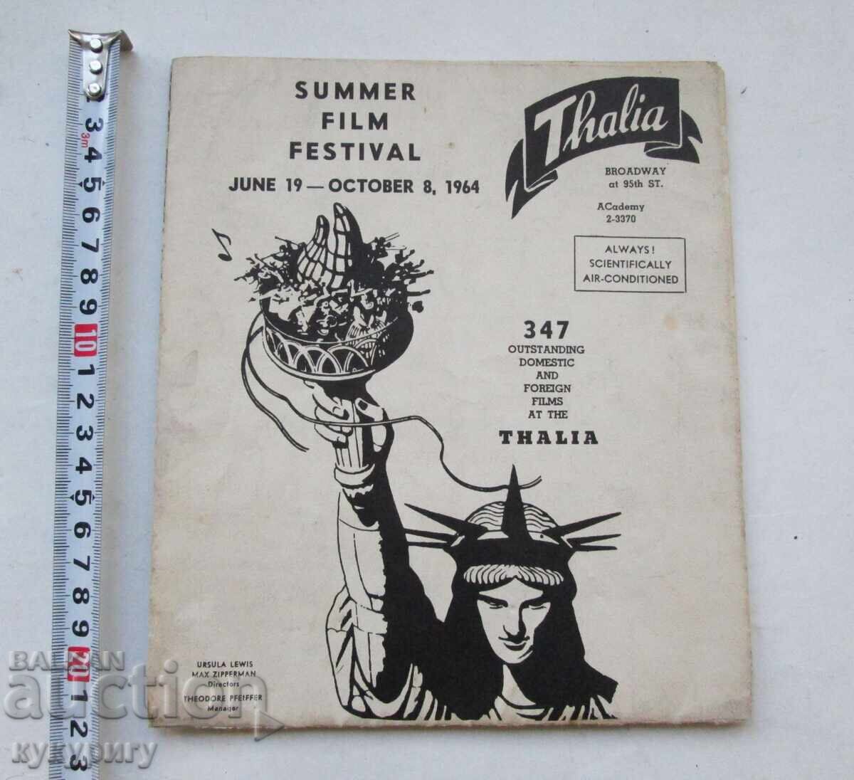 Program vechi de film festivalul de film THALIA Broadway 1964 - 5