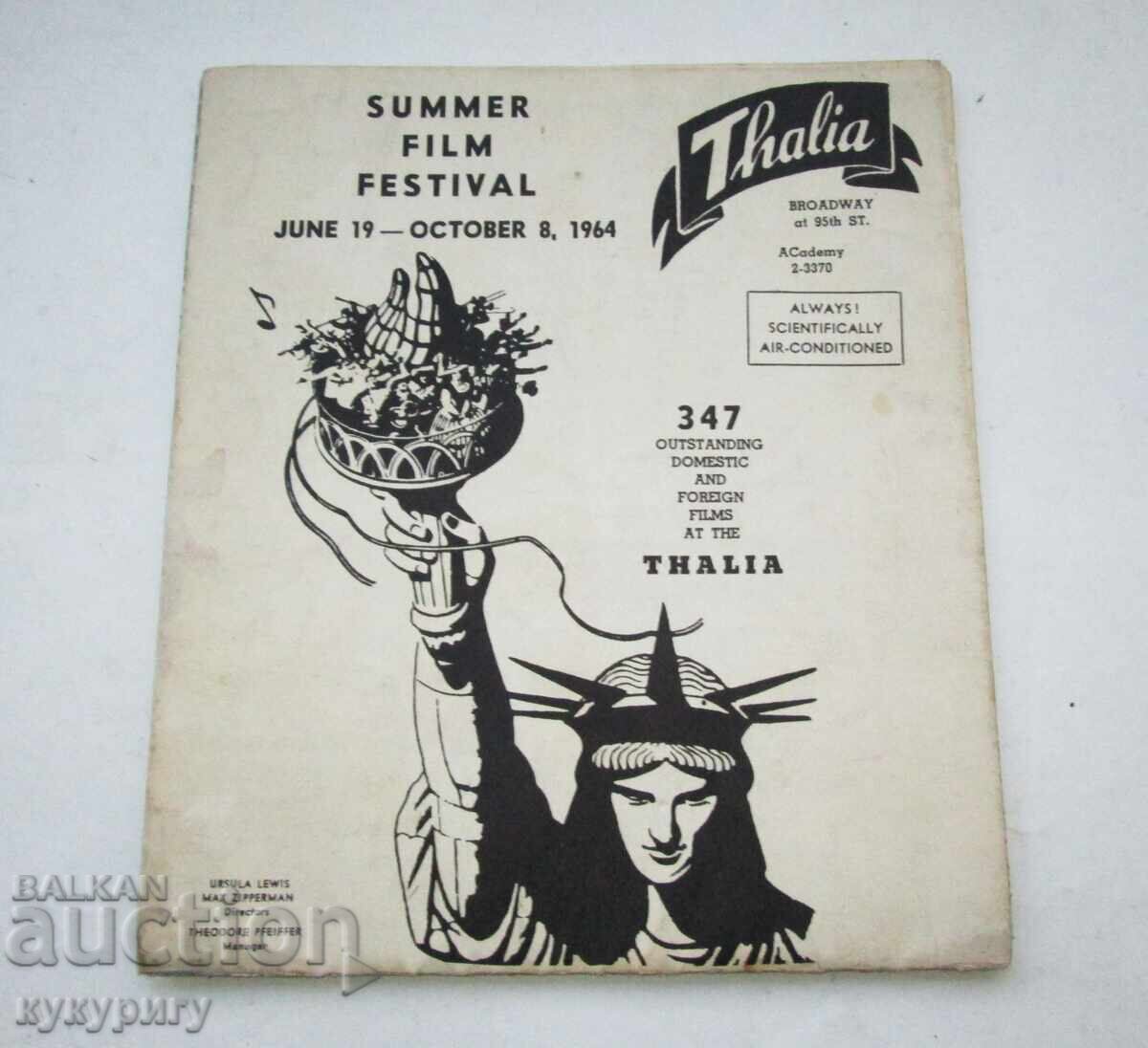 Program vechi de film festivalul de film THALIA Broadway 1964