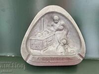 Рекламен пепелник на печка БАЛКАНЪ ЦАРСТВО БЪЛГАРИЯ