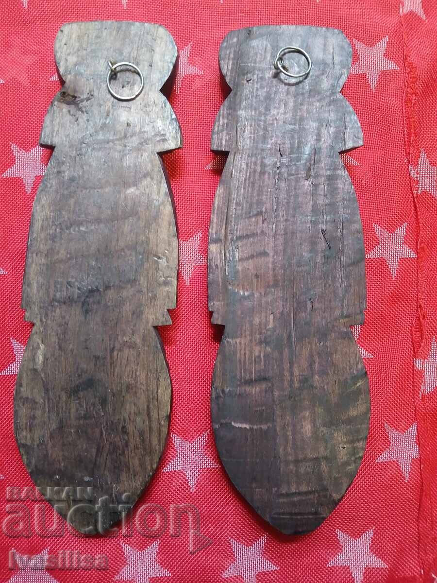 Two Bulgarian wood carvings with price € 40.00 | 78.23 BGN