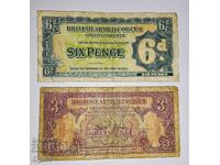 Two Rare Military Banknotes from Great Britain. 1946