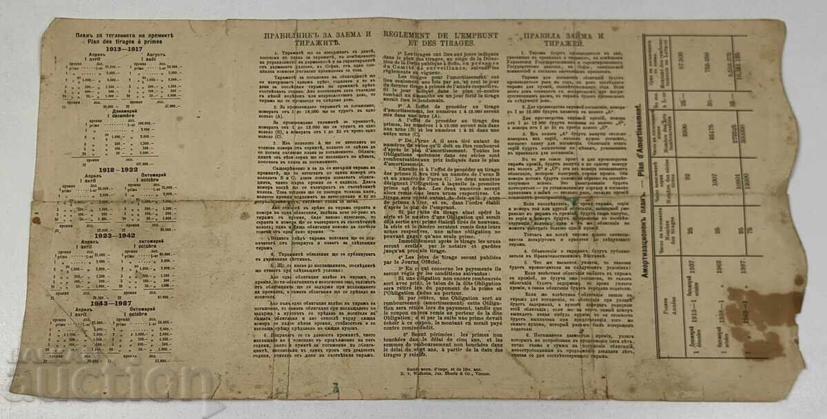 Livrarea OBLIGAȚIUNE CRUCEA ROȘIE 1912 RĂZBOI REGATUL BULGARIEI