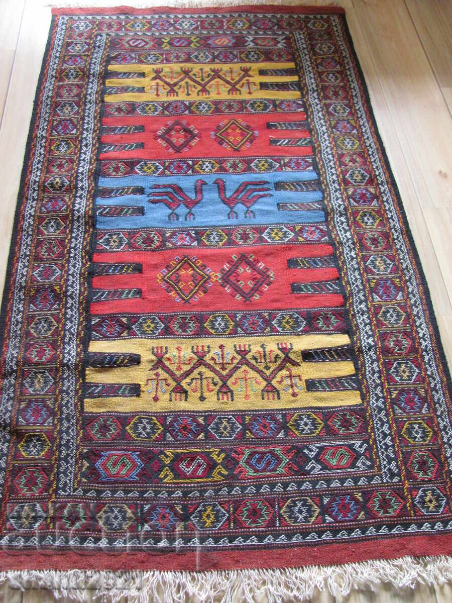 Covor persan kurd din lână, lucrat manual, secolul al XIX-lea, 182x100 cm Covor persan kurd din lână, lucrat manual, secolul al XIX-lea, 182x100 cm