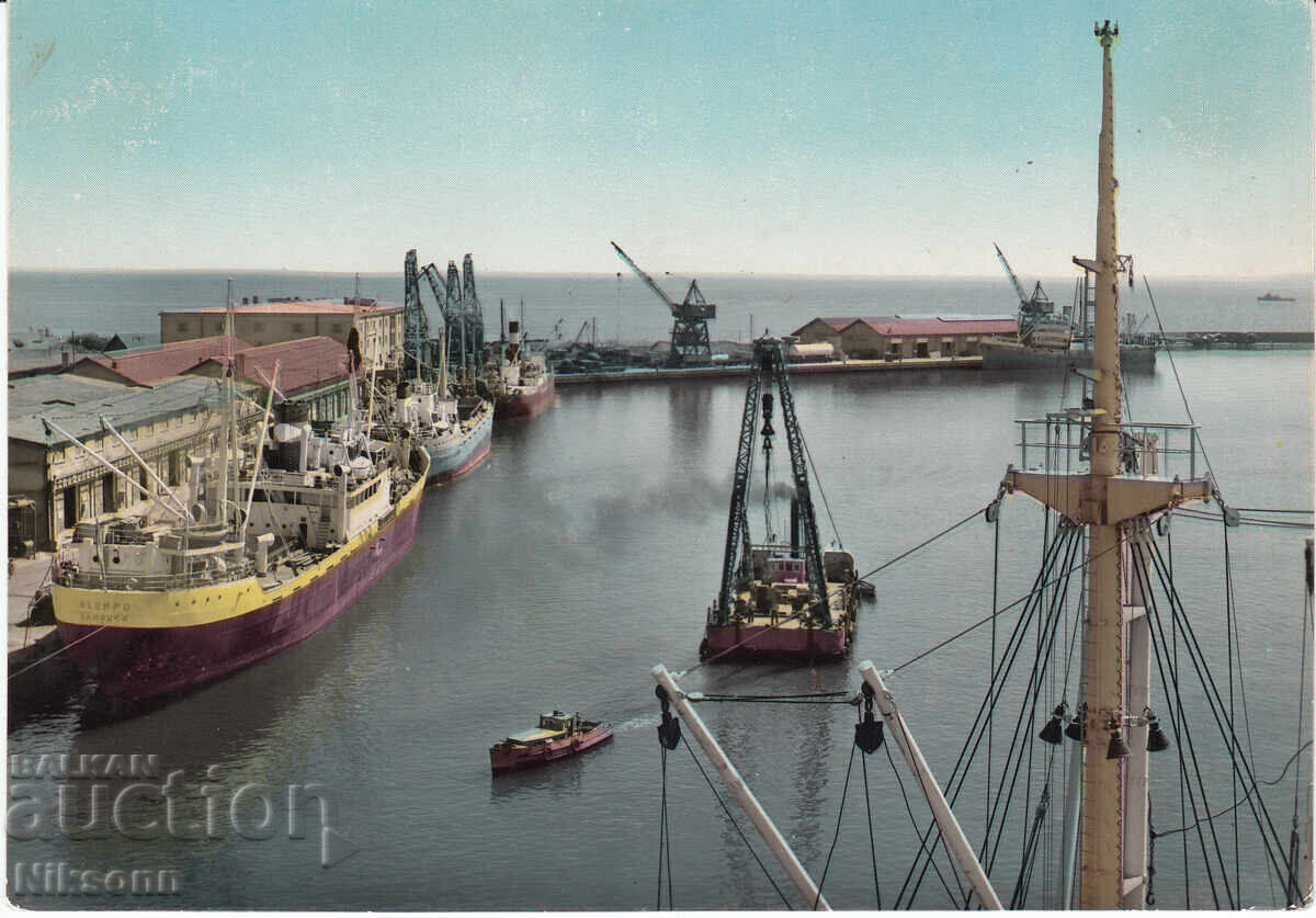Burgas carte poștală anii 1960 circulată
