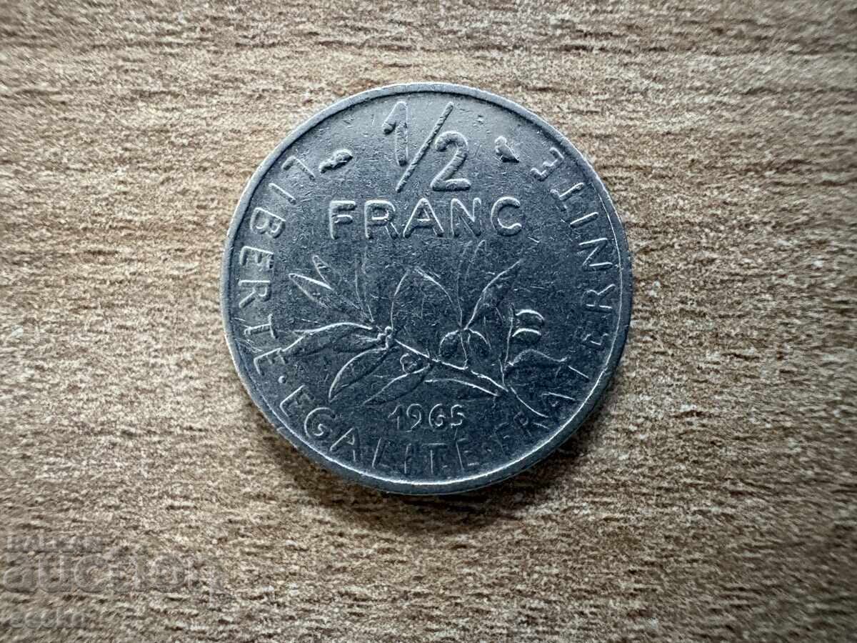 Franța - 1/2 franc (1965)