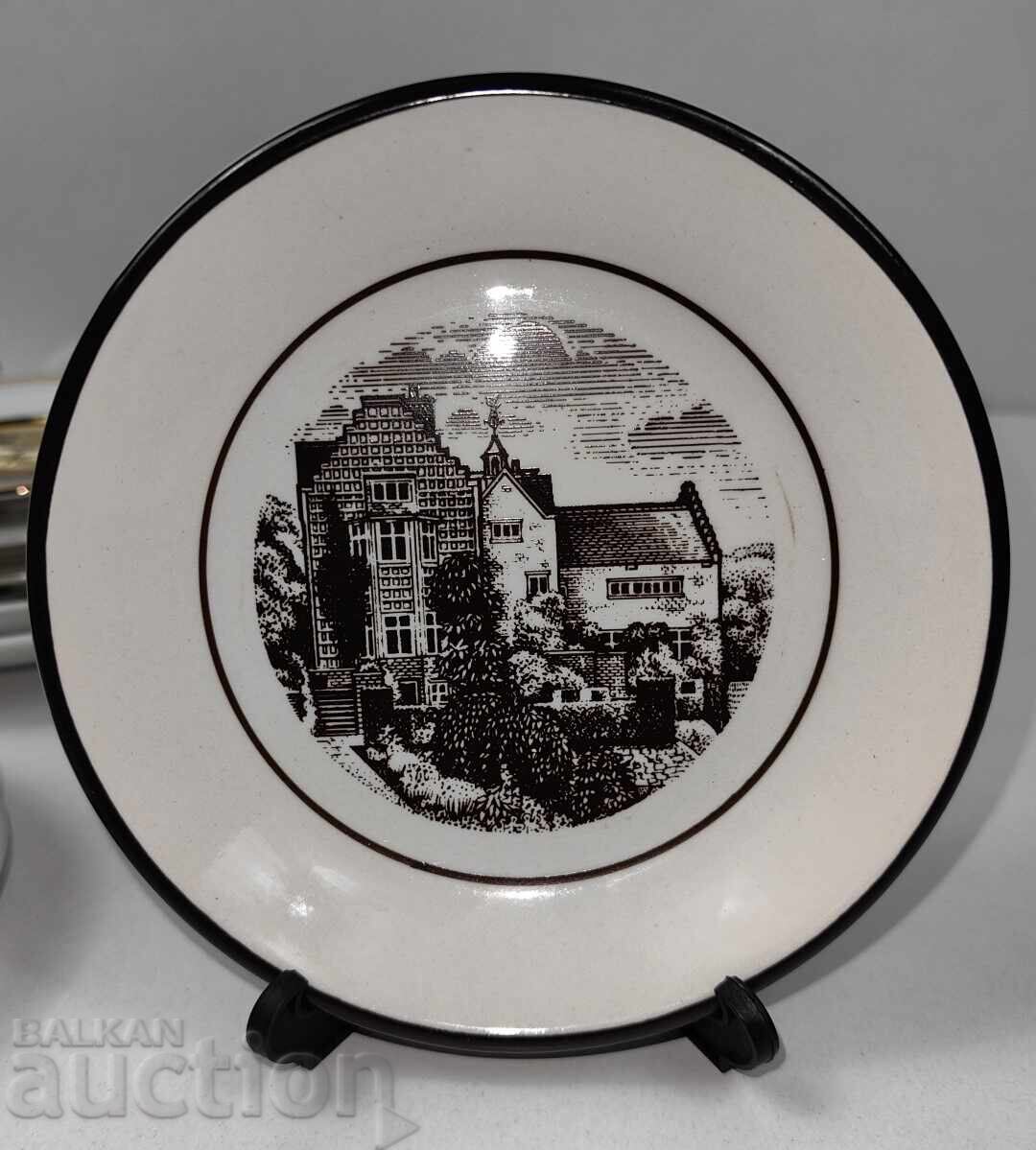 SMALL COLLECTIBLE PORCELAIN PLATE WITH STAND