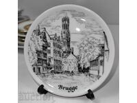 SMALL COLLECTIBLE PORCELAIN PLATE WITH STAND