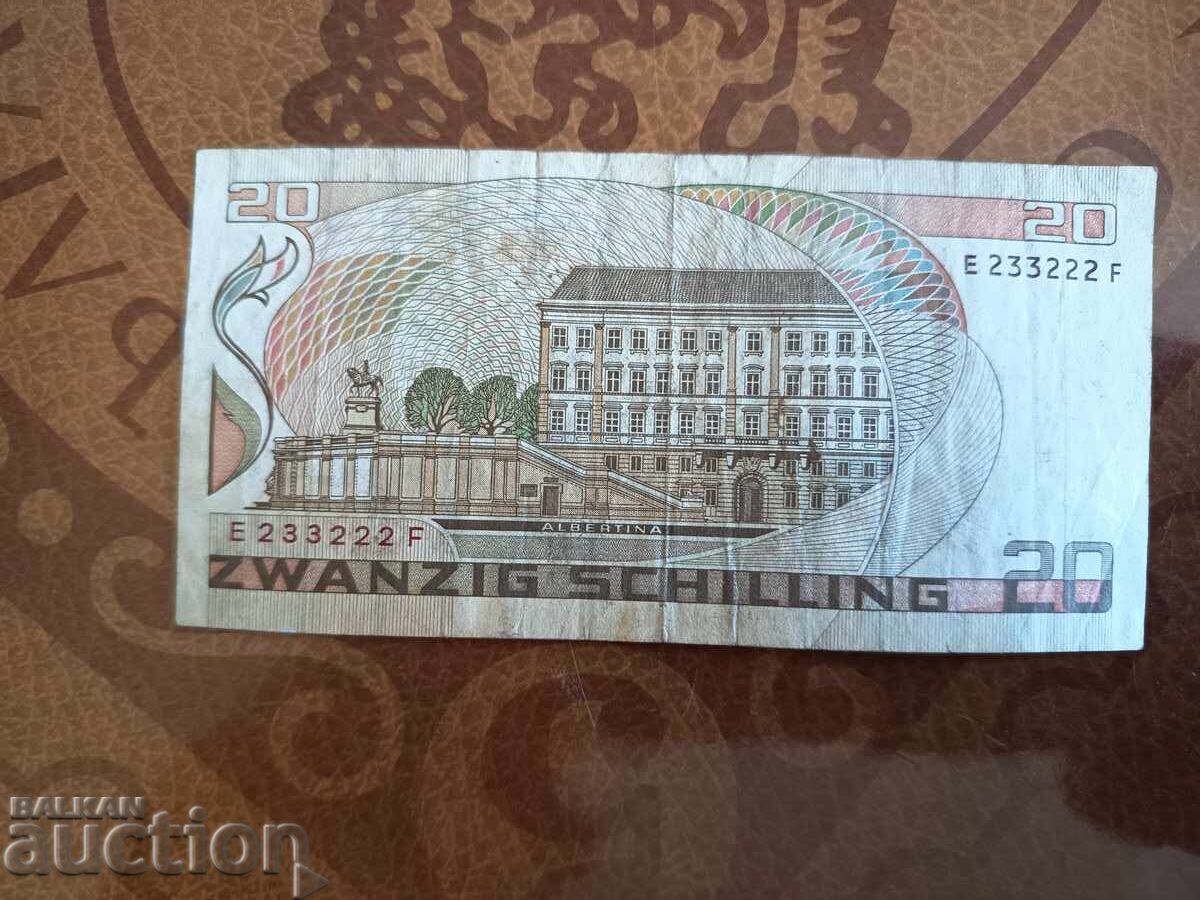 Licitație Austria 20 șilingi 1986