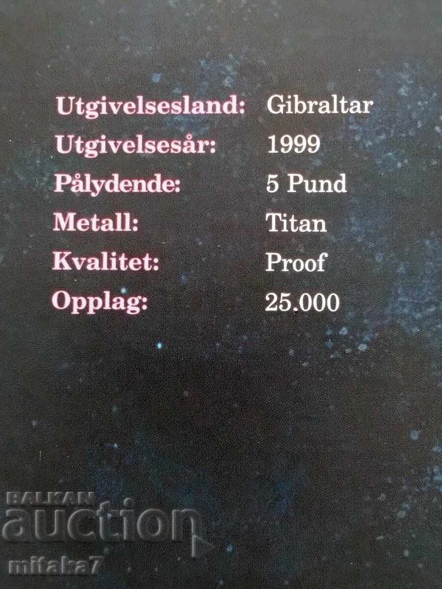 Titan, 5 lire 2000, Gibraltar - 5