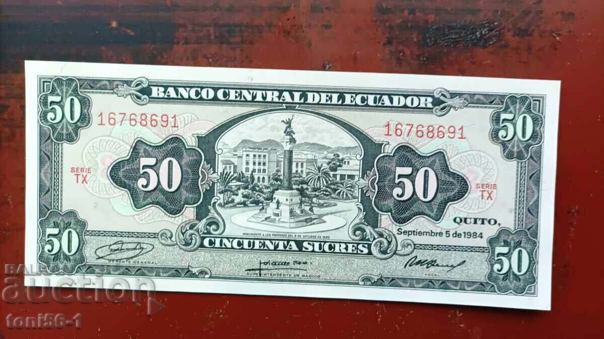 Ecuador 50 sucres 1984 UNC