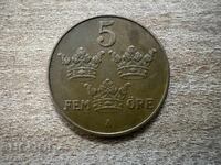 Suedia - 5 öre (1950) - bronz
