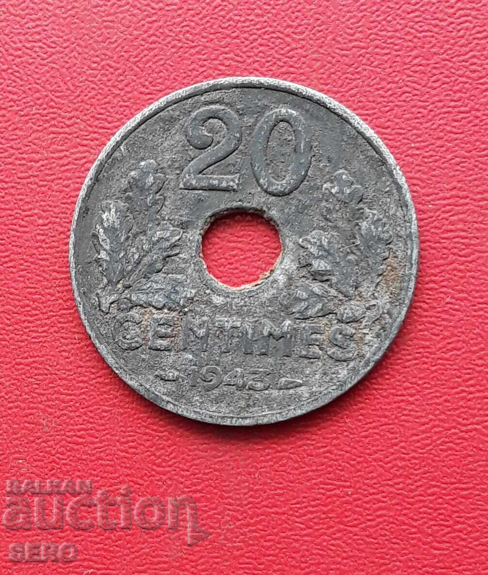 Franța/ocupația germană/-20 de cenți 1943 Franța/ocupația germană/-20 de cenți 1943